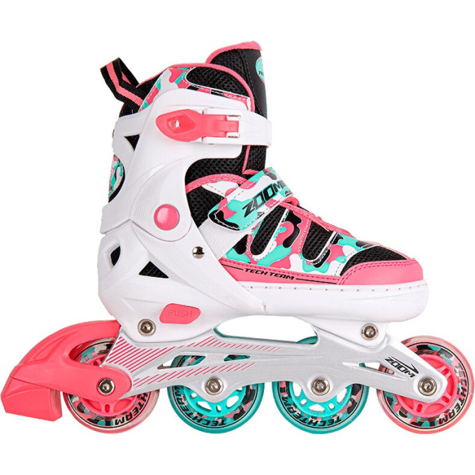Ролики TECH TEAM ZOOM р.38-41 (L) розовый NN007504